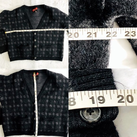 Cropped Boxy Cardigan Black XL Sweater Design - Picture 6 of 8